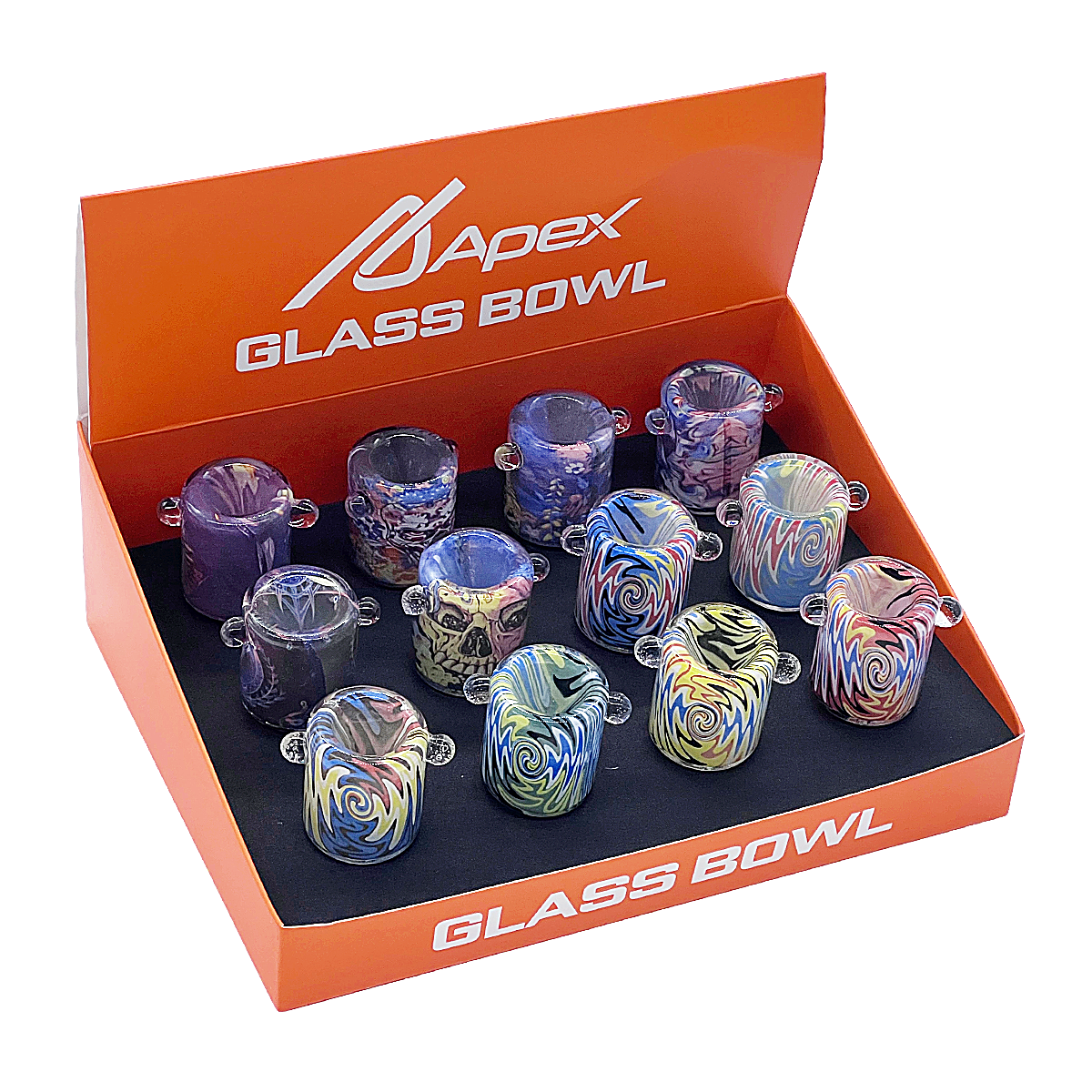 Apex Fancy Multi Color Wigwag Series Bowl (BD2036) | Male | 14mm | 12 Count Display product image